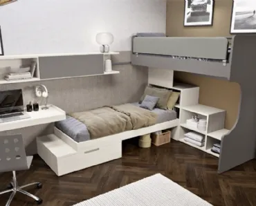 Cameretta 139 con letto scorrevole di Ferrimobili