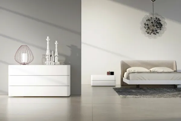 Gruppo Notte in laccato bianco Eikon di Voltan