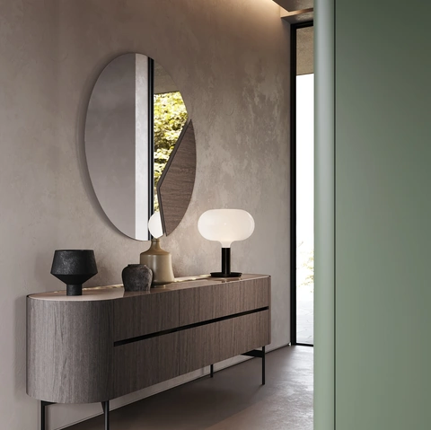 Comò Ottanta in Quercia Carbone di Voltan