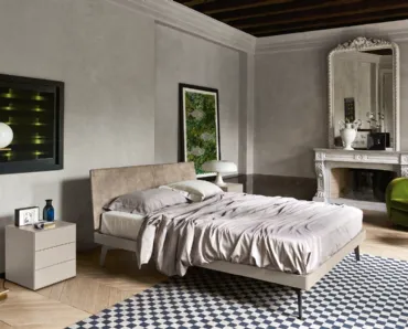 Letto Aliante in tessuto con testiera di Sangiacomo