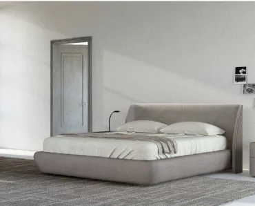 Letto con testiera in econabuk Eikon di Voltan