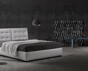 Letto in vellutino imbottito Zoè Quattro Ring 28 di Excò