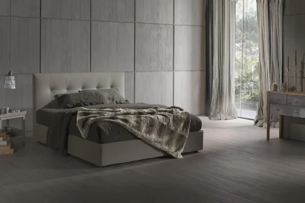 Letto in ecopelle con contenitore Moore 28 di Excò