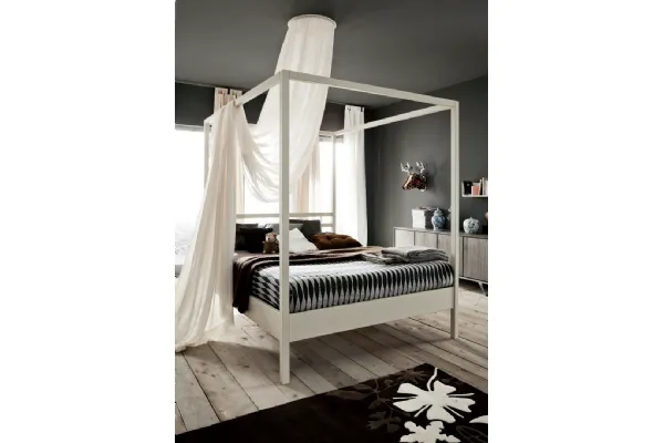 Letto a baldacchino in rovere Nemo di Alta Corte