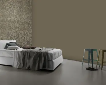 Letto matrimoniale imbottito con contenitore Nuovo Bacco Ring 28 di Excò