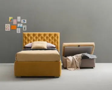 Letto trapuntato con contenitore estraibile Bubbles di Bside