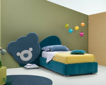 Letto singolo in tessuto per bambini Ted di Bside