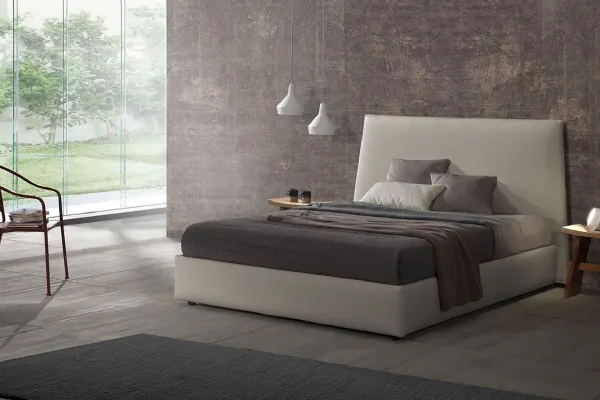 Letto con testiera Tatami basso con contenitore di Excò