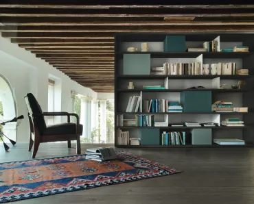 Libreria Modo M6C85 in laccato opaco di Sangiacomo