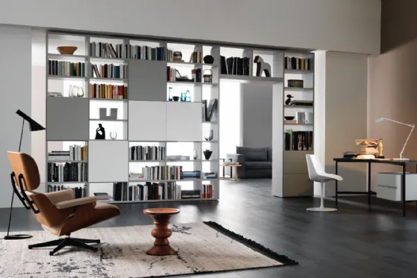 Libreria divisoria bifacciale Modo M6C93 di Sangiacomo
