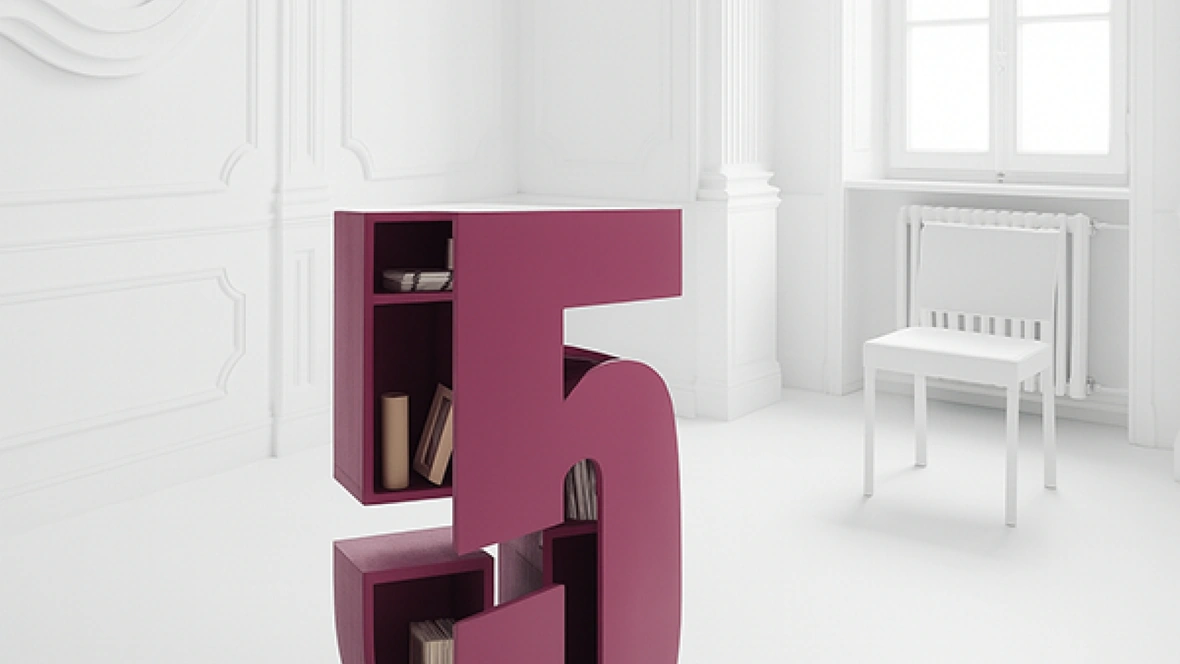 Libreria Numero Contenitore di Voltan