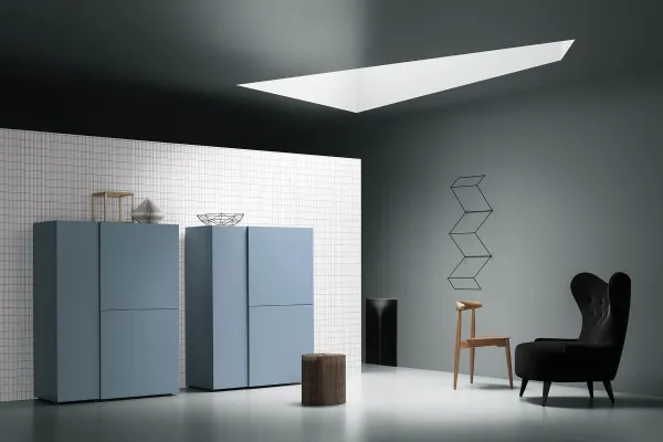 Madia Alta in laccato opaco polvere Bold di Md House