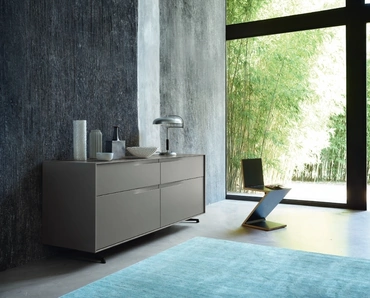 Madia Vela 01 in laccato Ardesia di Sangiacomo