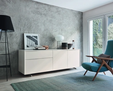 Madia Vela 02 in laccato Magnolia di Sangiacomo