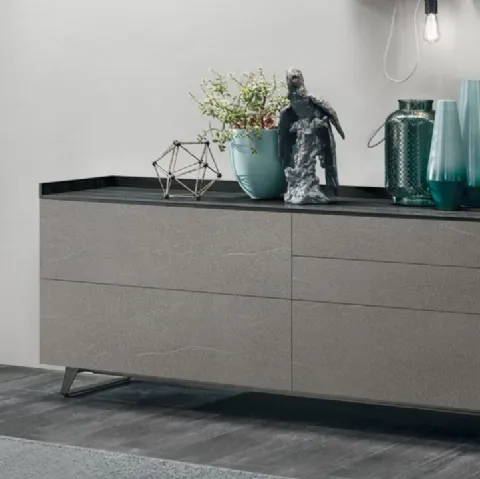 Madia Pica in Legno Laccato Decorato Moka di Bontempi