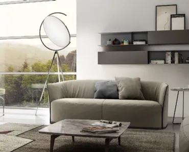 Mobile sospeso Living 07 in laminato Grigio Londra di Arredo3