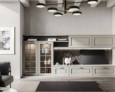 Parete Attrezzata Living Asolo in massello di frassino di Arredo3