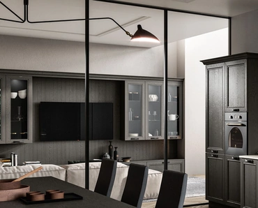 Parete Attrezzata Living Opera in massello di frassino di Arredo3