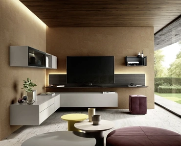 Parete Attrezzata angolare Domino 05 di Sangiacomo