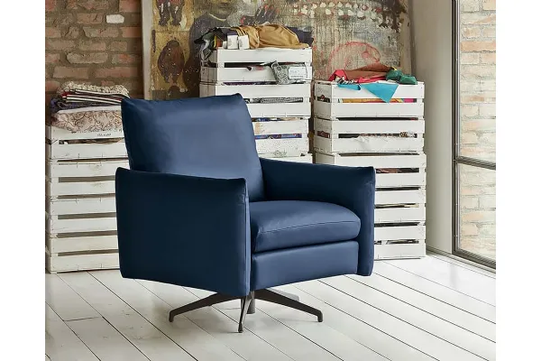 Poltroncina in pelle LONDON di Rosini Divani