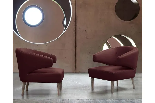 Poltroncina in pelle MAIORCA di Rosini Divani