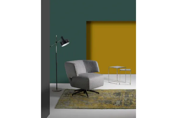 Poltroncina in tessuto con telaio di metallo indistruttibile Drive di Excò