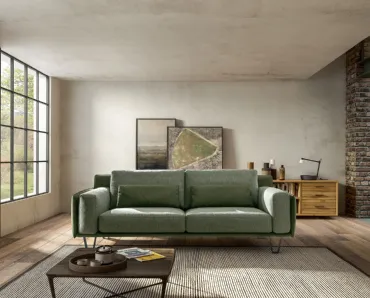 Divano lineare in tessuto Living Chic di Samoa