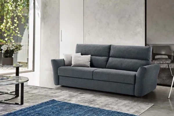 Divano Letto lineare in tessuto RIVA COMFORT di Rosini Divani