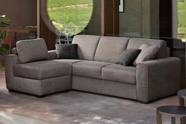Divno letto angolare in tessuto SIRMIONE STANDARD di Rosini Divani 