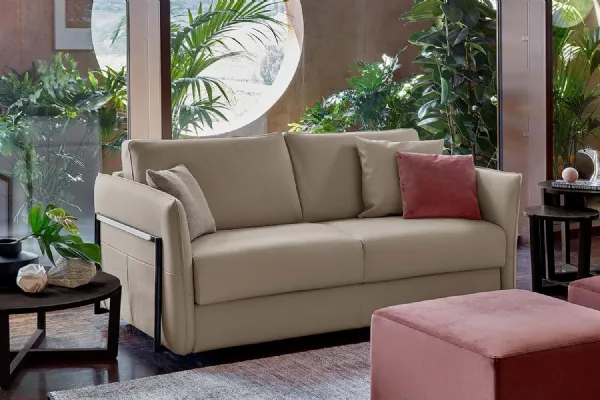 Divano Letto lineare in tessuto VERONA SOFT di Rosini Divani