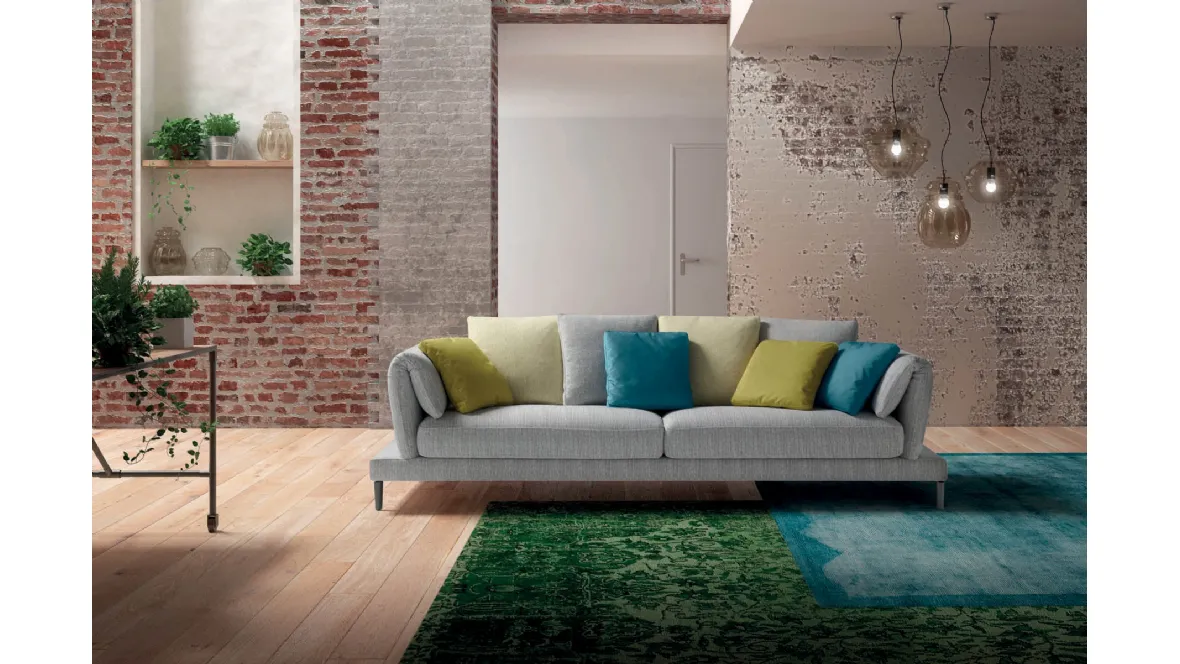 Divano moderno in tessuto Upper Twist di Samoa