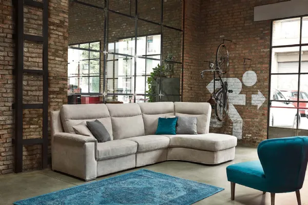 Divano angolare in microfibra VALENCIA COMFORT di Rosini Divani