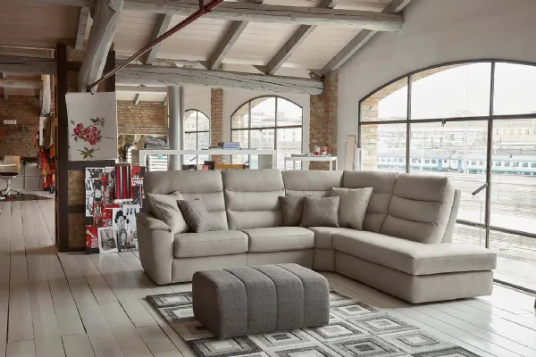 Divano angolare in pelle VALENCIA SOFT di Rosini Divani