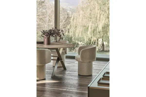 Sedia in tessuto di design Billie di Ditre Italia