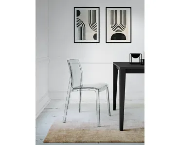 Sedia Light in policarbonato trasparente di Arredo3