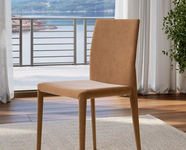 Sedia Margharet in pelle di Bontempi
