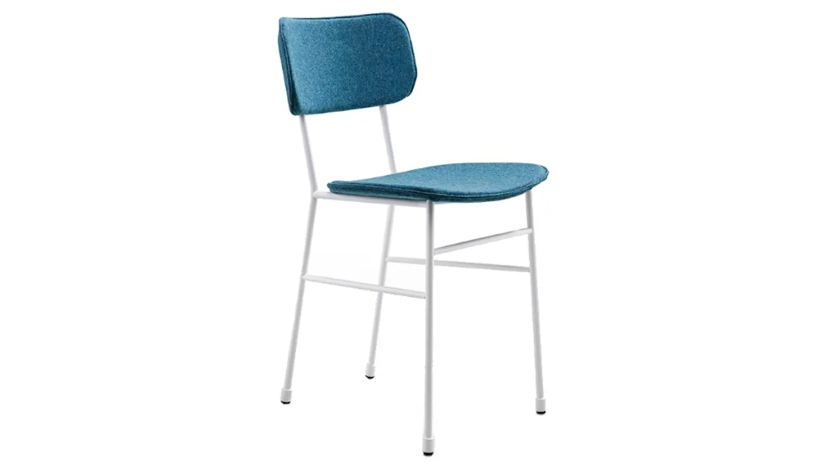 Sedia con schienale e seduta in tessuto Master S M TS di Midj