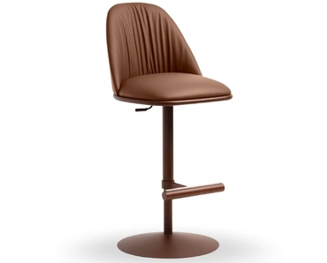 Sgabello in pelle Lea Deluxe di Midj