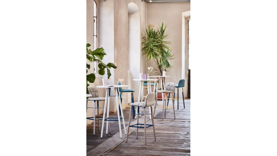 Sgabello imbottito Liù di Midj