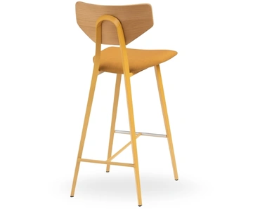 Sgabello in legno con seduta imbottita Tosca di Midj