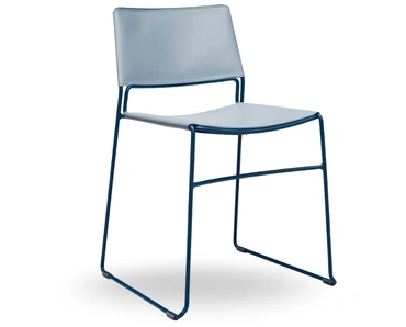 Sedia in cuoio Slim di Midj