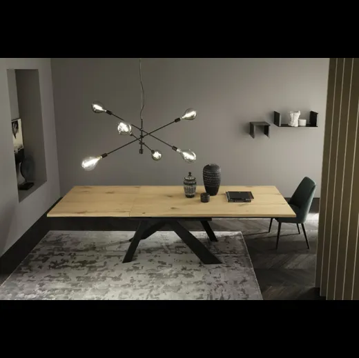 Tavolo allungabile in rovere Metal di Alta Corte
