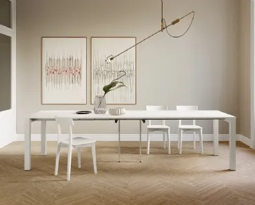 Tavolo allungabile in laminato con struttura in metallo verniciato Long Island di Arredo3