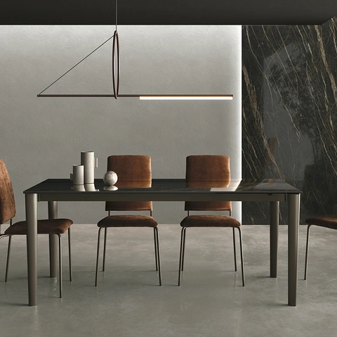 Tavolo allungabile Yago in ceramica lucida di Sedit