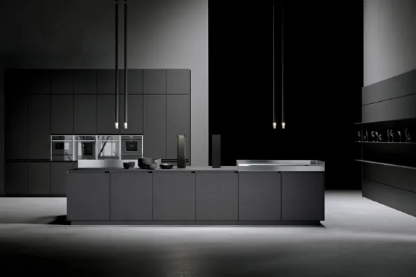 Cucina Design lineare in Fenix piombo AkB 08 01 di Arrital