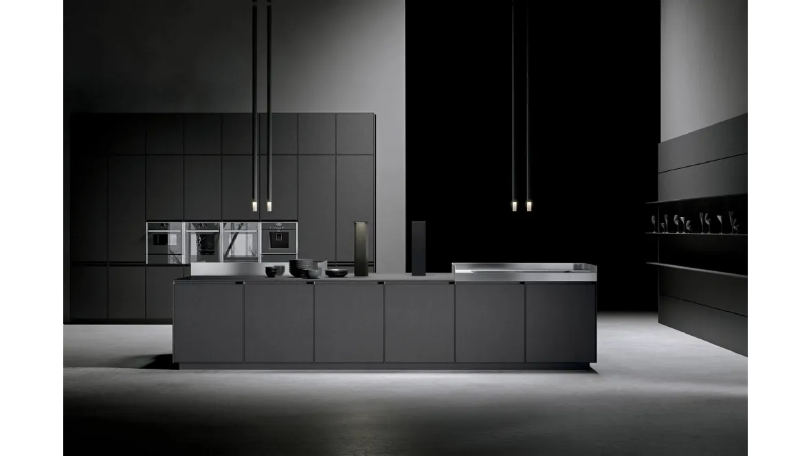 Cucina Design lineare in Fenix piombo AkB 08 01 di Arrital