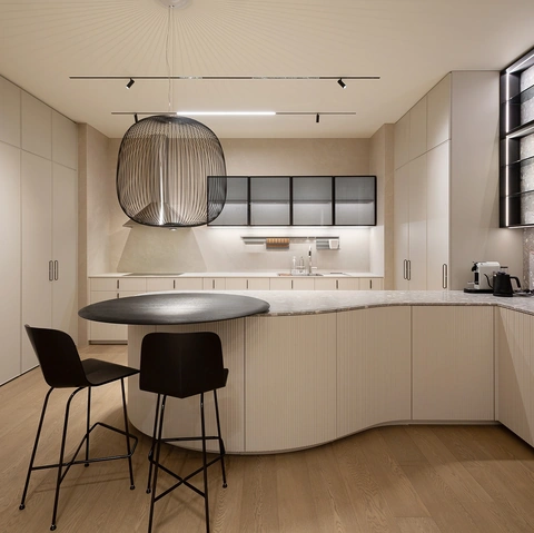 Cucina Design Tangram con penisola di Cesar