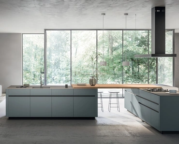 Cucina Moderna con doppia isola Glass 02 di Arredo3