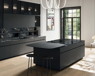 Cucina Moderna con isola Glass 03 di Arredo3