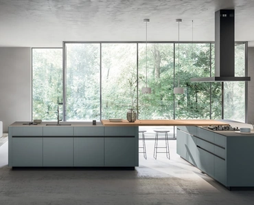 Cucina Moderna con doppia isola Glass 2|0 01 di Arredo3